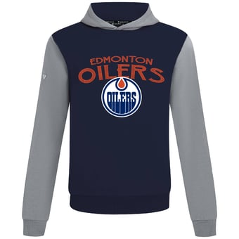 Men's Levelwear  Navy/Gray Edmonton Oilers Ultimate Mission Pullover Hoodie