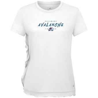 Women's Levelwear  White Colorado Avalanche  Airflow Scratched T-Shirt