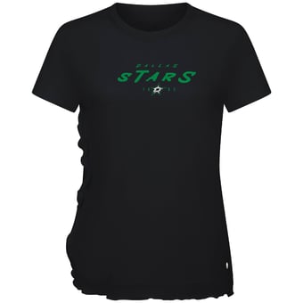 Women's Levelwear  Black Dallas Stars  Airflow Scratched T-Shirt
