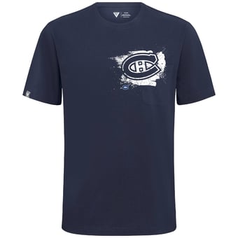 Men's Levelwear  Navy Montreal Canadiens  Focal Blasted T-Shirt