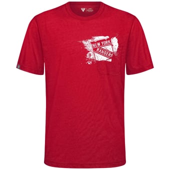 Men's Levelwear  Red New York Rangers  Focal Blasted T-Shirt
