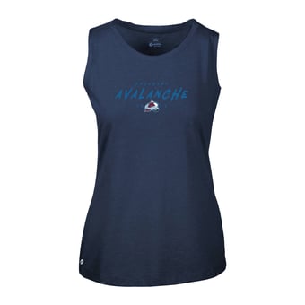 Women's Levelwear  Navy Colorado Avalanche  Macy Scratched Tank Top