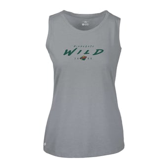 Women's Levelwear  Gray Minnesota Wild  Macy Scratched Tank Top