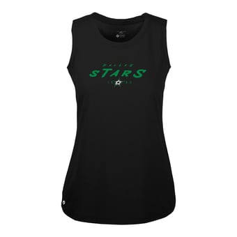 Women's Levelwear  Black Dallas Stars  Macy Scratched Tank Top