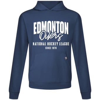 Men's Levelwear  Navy Edmonton Oilers Relay Response Pullover Hoodie