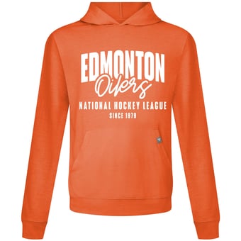 Men's Levelwear  Orange Edmonton Oilers Relay Response Pullover Hoodie