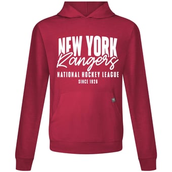 Men's Levelwear  Red New York Rangers Relay Response Pullover Hoodie