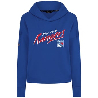 Women's Levelwear  Royal New York Rangers Sweet Sizzle Tri-Blend Cropped Pullover Hoodie