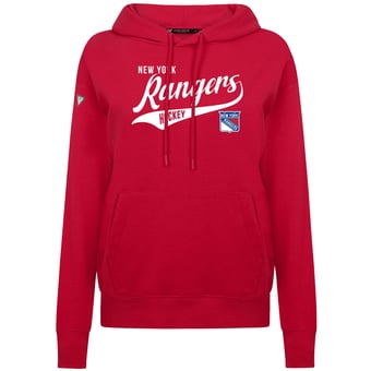 Women's Levelwear  Red New York Rangers Adorn Glide Pullover Hoodie