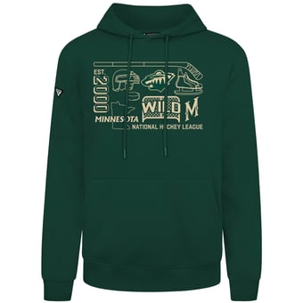 Men's Levelwear  Green Minnesota Wild Podium Campaign Pullover Hoodie