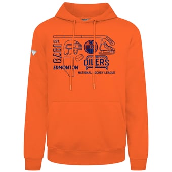 Men's Levelwear  Orange Edmonton Oilers Podium Campaign Pullover Hoodie