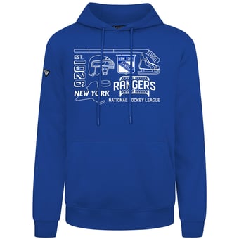 Men's Levelwear  Royal New York Rangers Podium Campaign Pullover Hoodie