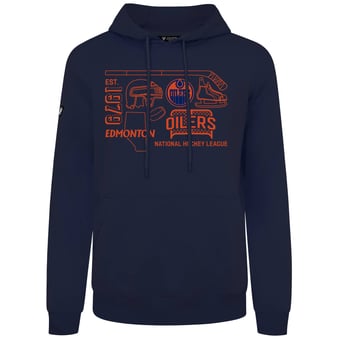 Men's Levelwear  Navy Edmonton Oilers Podium Campaign Pullover Hoodie