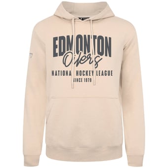 Men's Levelwear  Khaki Edmonton Oilers Podium Response Pullover Hoodie