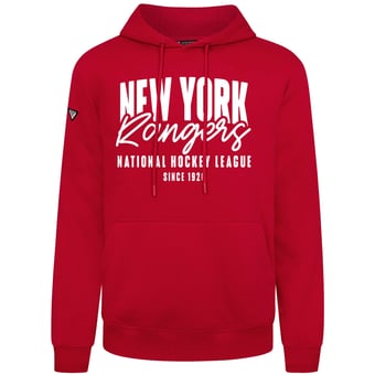 Men's Levelwear  Red New York Rangers Podium Response Pullover Hoodie