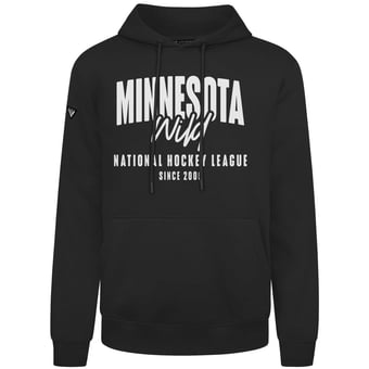 Men's Levelwear  Black Minnesota Wild Podium Response Pullover Hoodie