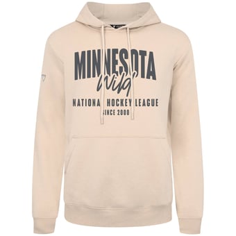 Men's Levelwear  Khaki Minnesota Wild Podium Response Pullover Hoodie