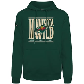 Men's Levelwear  Green Minnesota Wild Podium Powerhouse Pullover Hoodie