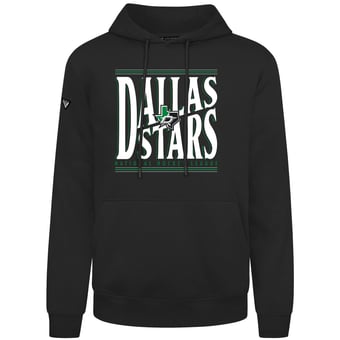 Men's Levelwear  Black Dallas Stars Podium Powerhouse Pullover Hoodie