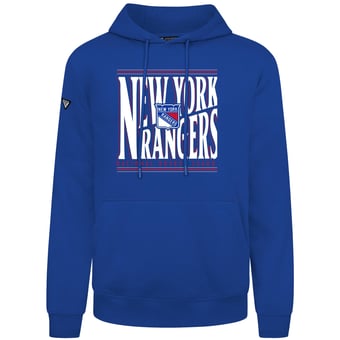 Men's Levelwear  Royal New York Rangers Podium Powerhouse Pullover Hoodie