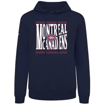 Men's Levelwear  Navy Montreal Canadiens Podium Powerhouse Pullover Hoodie