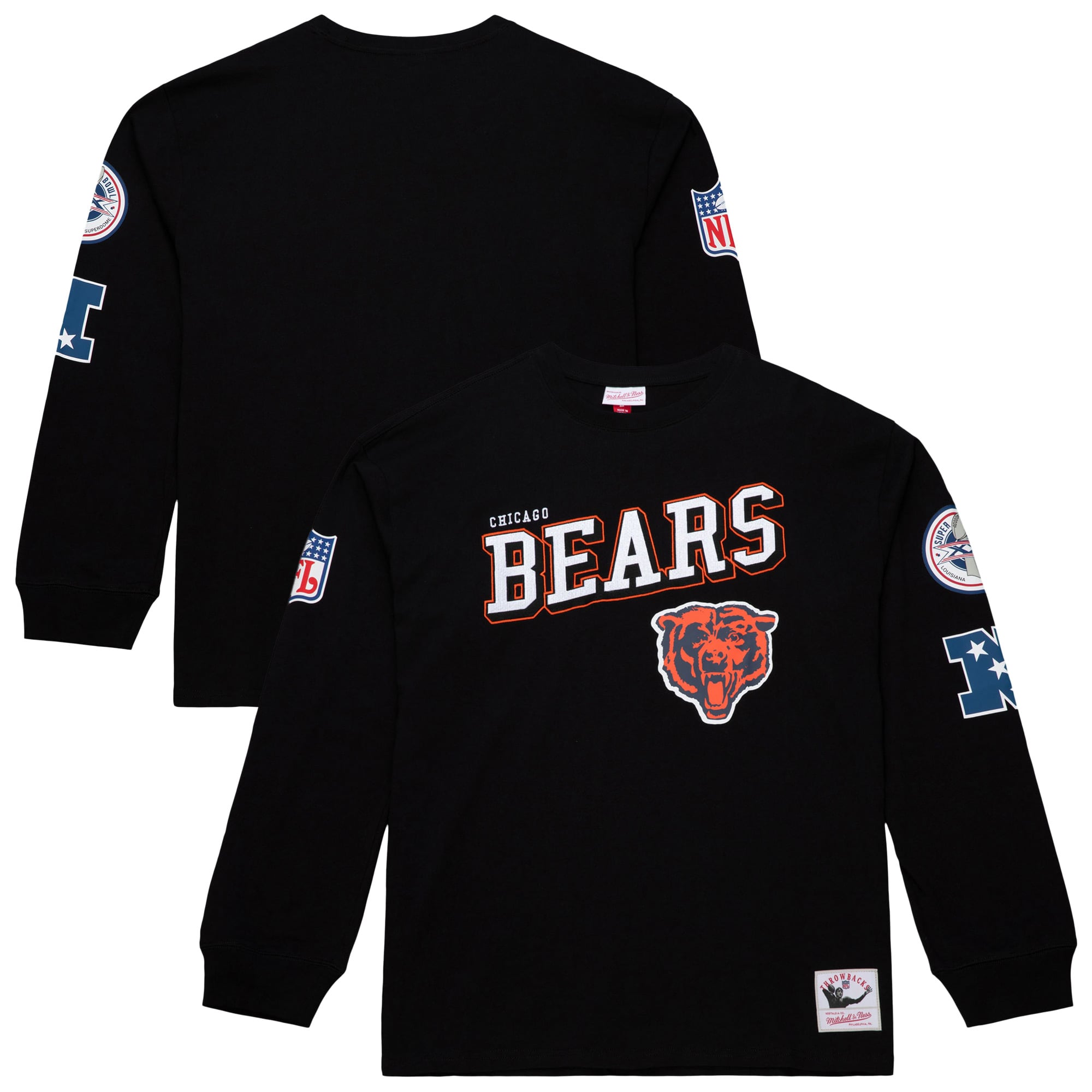 Men’s Mitchell & Ness Black Chicago Bears Training Camp Vintage Logos Long Sleeve T-Shirt Men’s Mitchell & Ness Black Chicago Bears Training Camp Vintage Logos Long Sleeve T-Shirt