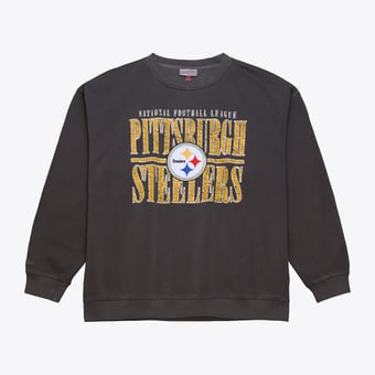 Men's Mitchell & Ness Black Pittsburgh Steelers Downtown Collection Fleece Sweatshirt