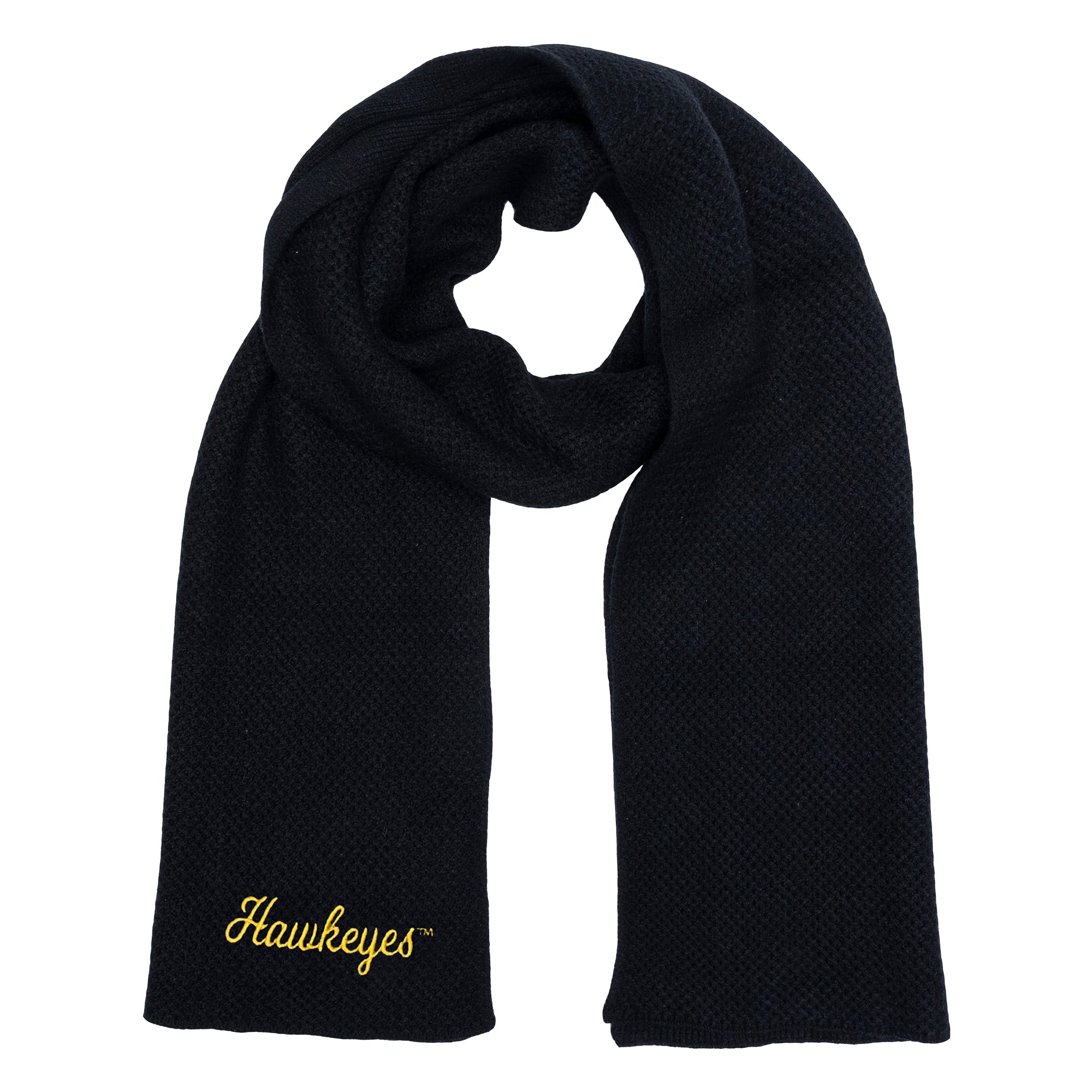 ZooZatz Black Iowa Hawkeyes Fashion Knit Scarf