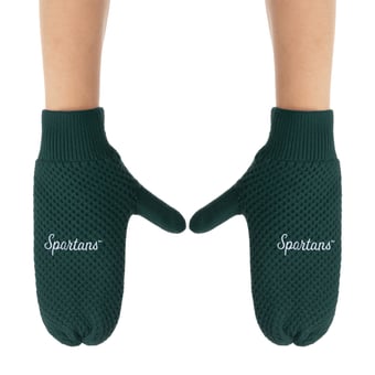 ZooZatz Michigan State Spartans Knit Bow Headband & Mittens Bundle