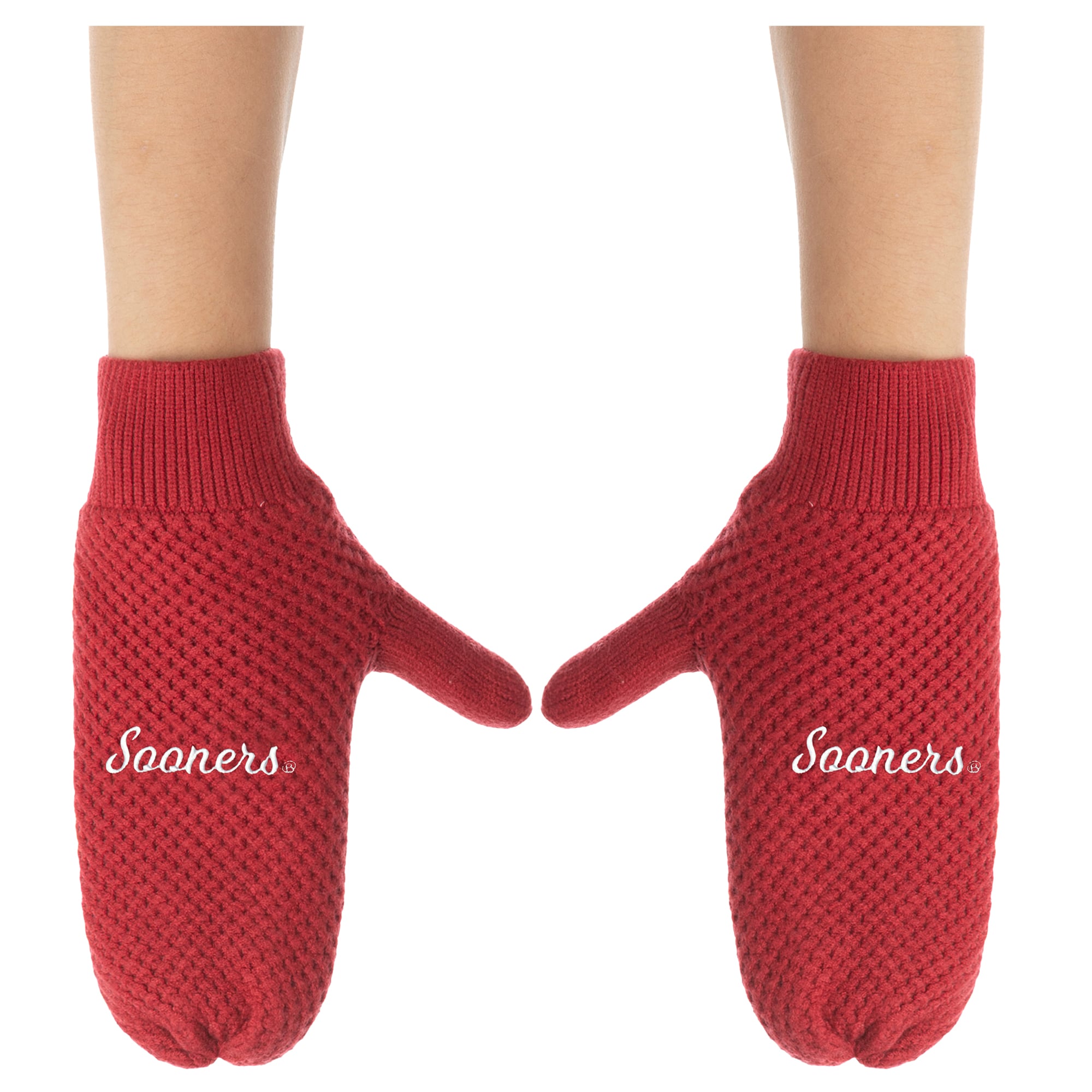 ZooZatz Oklahoma Sooners Knit Bow Headband & Mittens Bundle