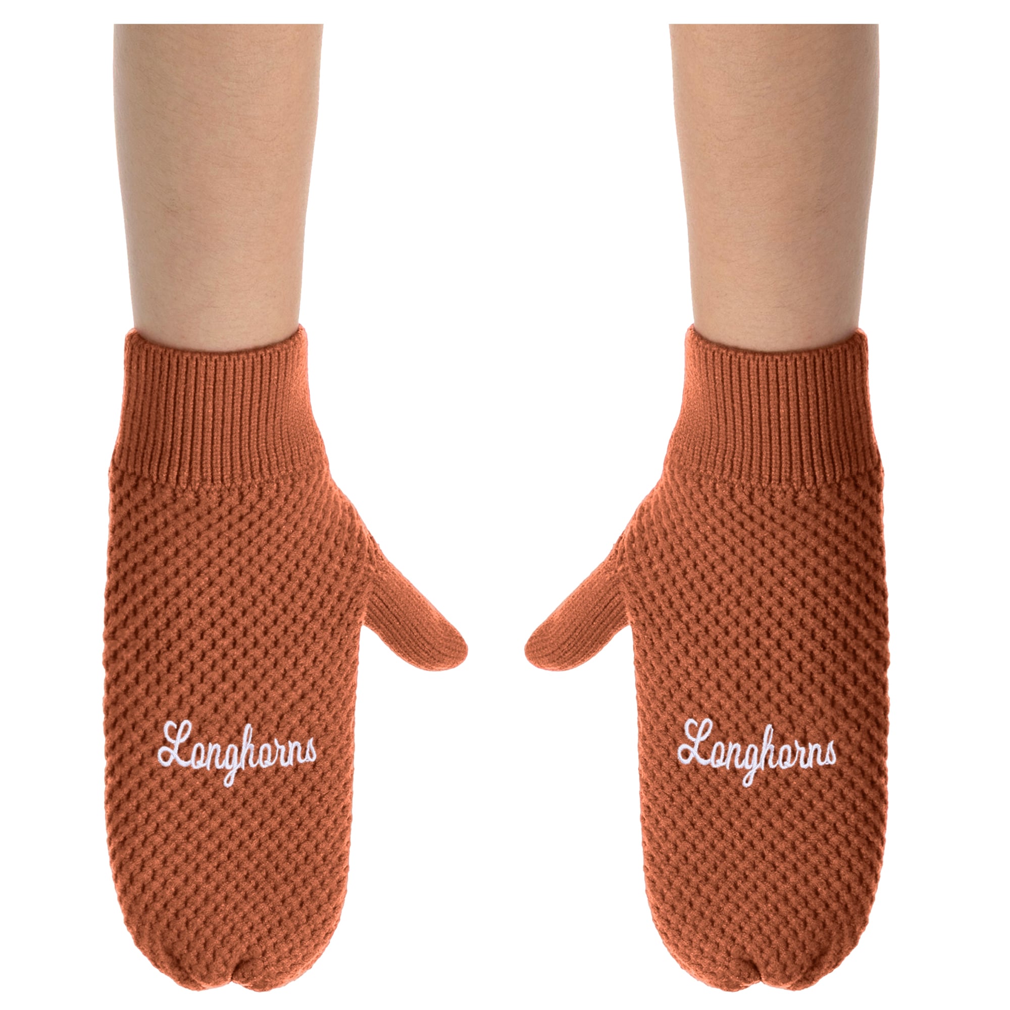 ZooZatz Texas Longhorns Knit Bow Headband & Mittens Bundle