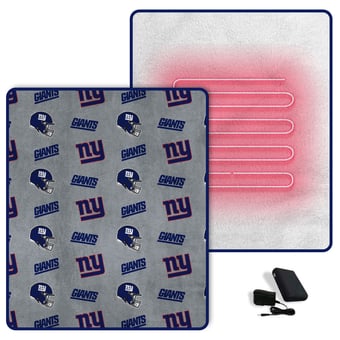 Pegasus  New York Giants Scattered Logos 60" x 70" Heated Blanket