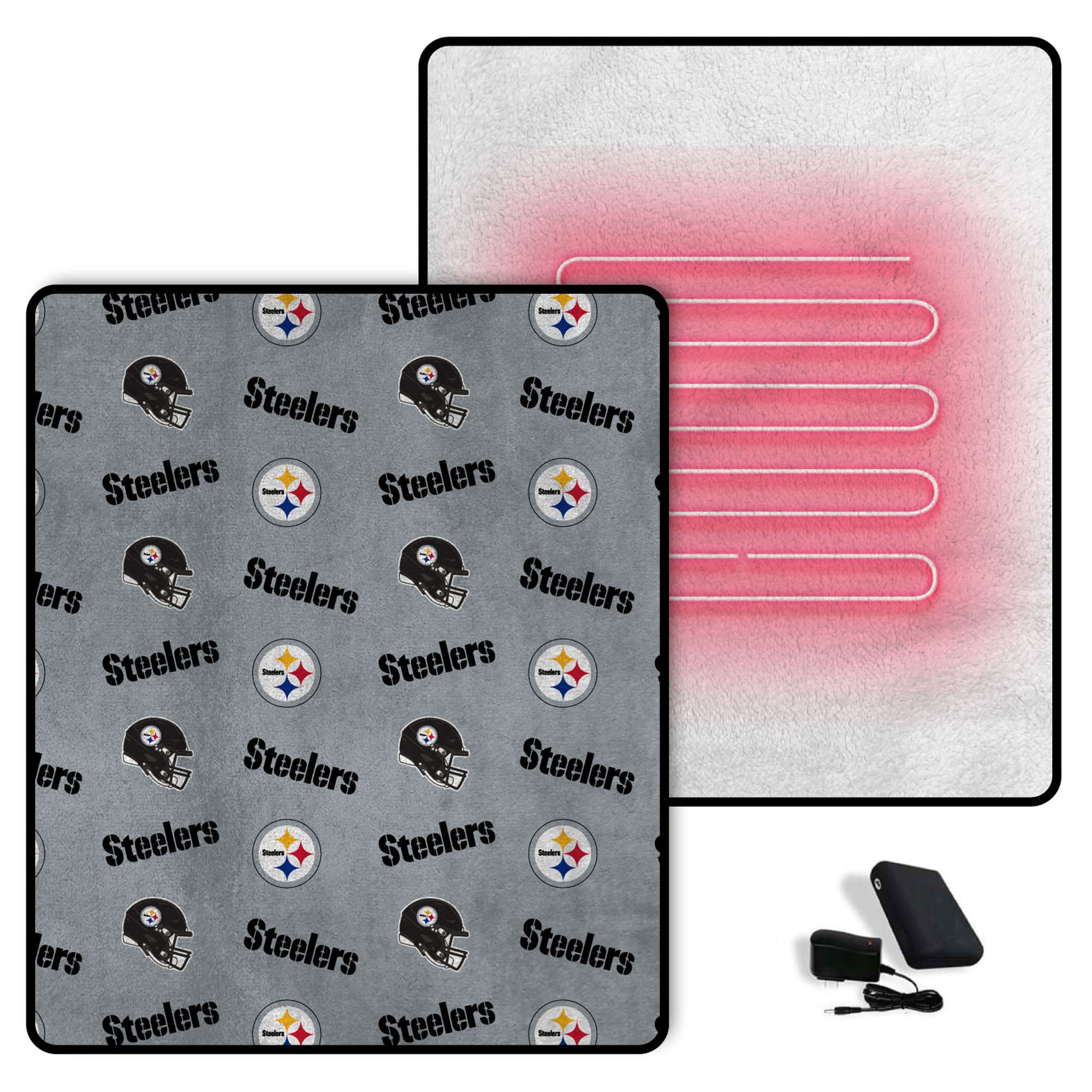 Pegasus  Pittsburgh Steelers Scattered Logos 60" x 70" Heated Blanket