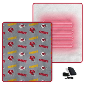 "Pegasus  Kansas City Chiefs Scattered Logos 60"" x 70"" Heated Blanket"