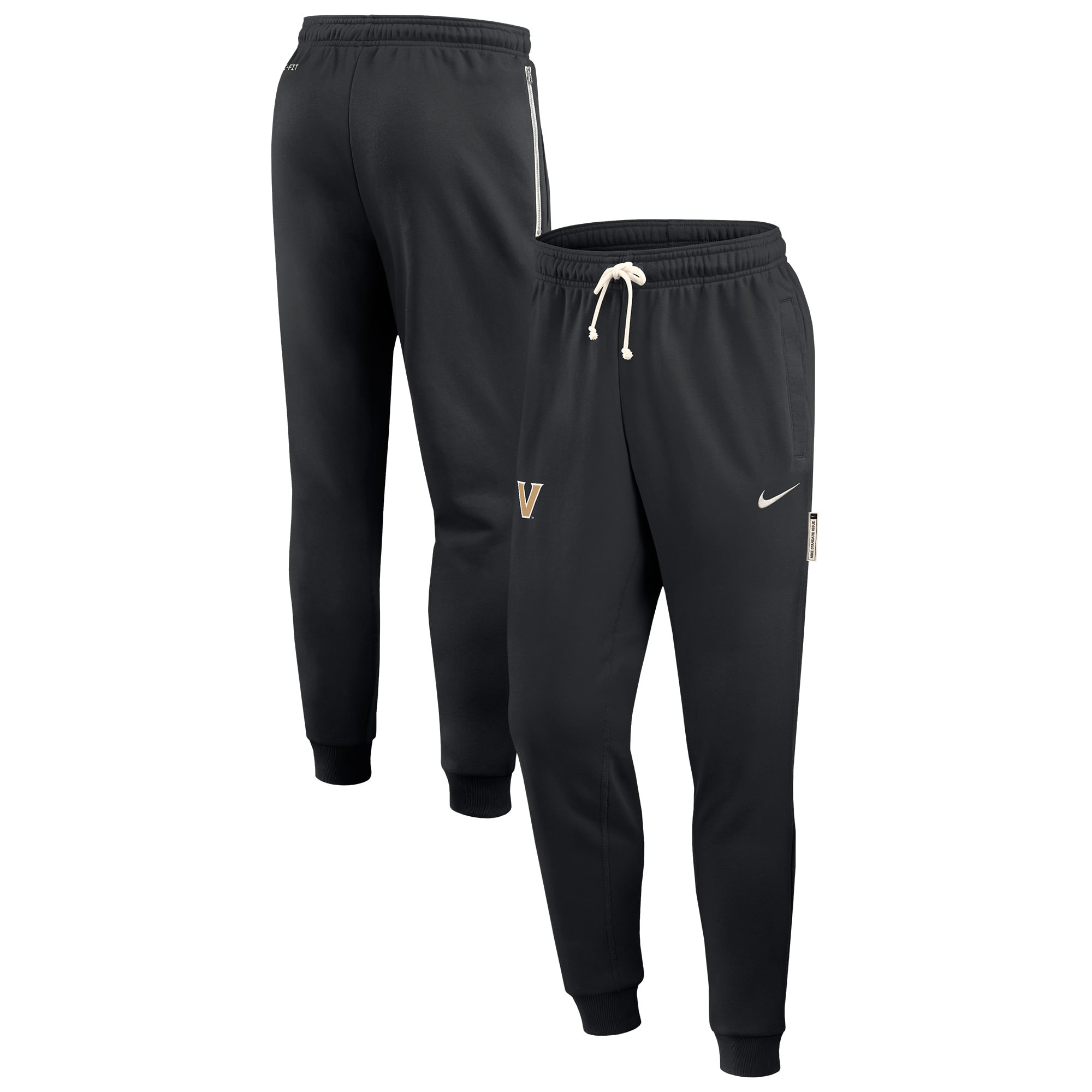 Men's Nike Black Vanderbilt Commodores 2025 Sideline Standard Issue Dri-FIT Taper Sweatpants