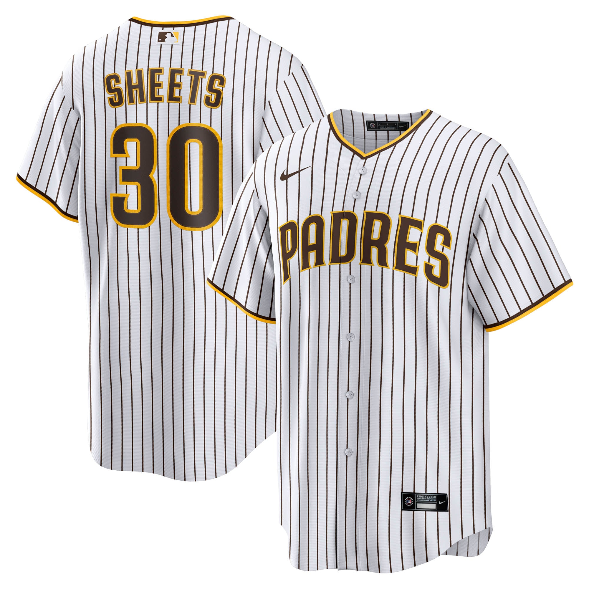 Men's Nike Gavin Sheets White San Diego Padres Home Replica Jersey