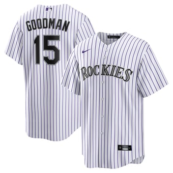 Men's Nike Hunter Goodman White Colorado Rockies Home Replica Jersey