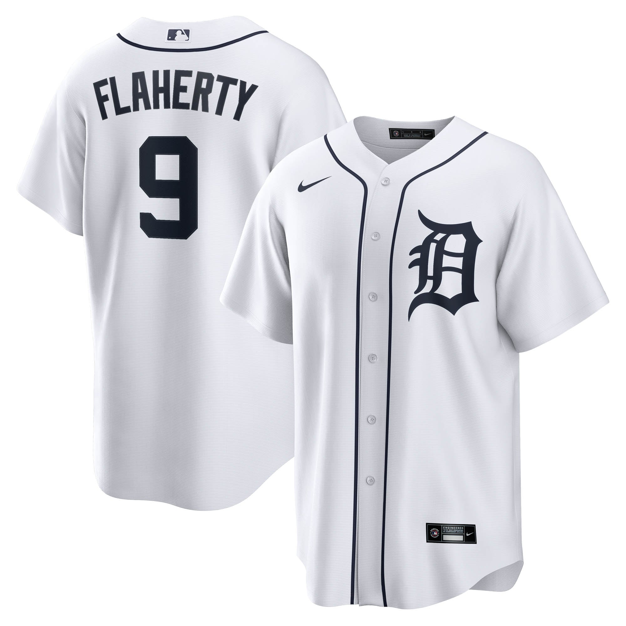 Men's Nike Jack Flaherty White Detroit Tigers Home Replica Jersey