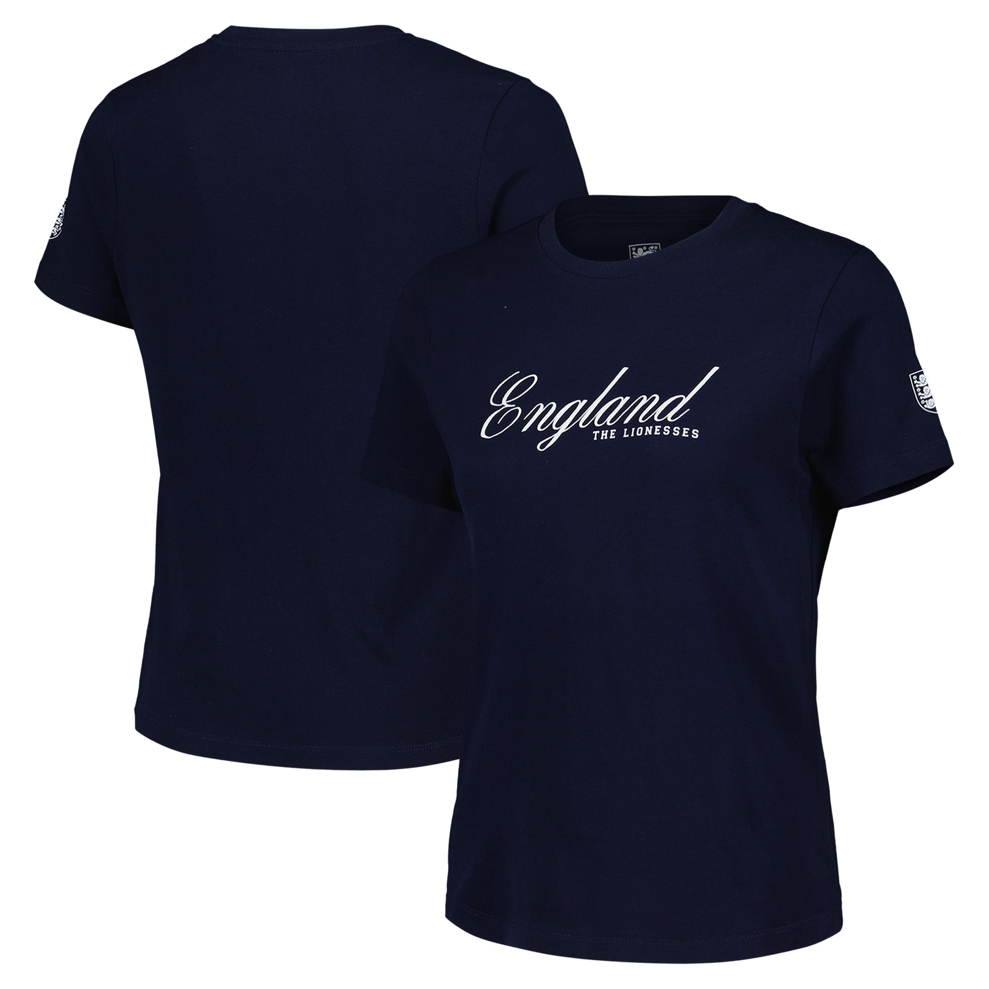 T-shirt aderente con grafica "England Script" - Blu navy - Donna: retailer-supplied image