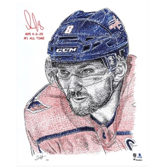 Alexander Ovechkin Washington Capitals Autographed 16" x 20" Photo Print with Multiple Inscriptions - Art by Jayce Hall - Limited Edition of 10