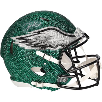 Jalen Hurts Philadelphia Eagles Autographed Swarovski Crystal Riddell Speed Authentic Helmet - Art by Rock On Sports