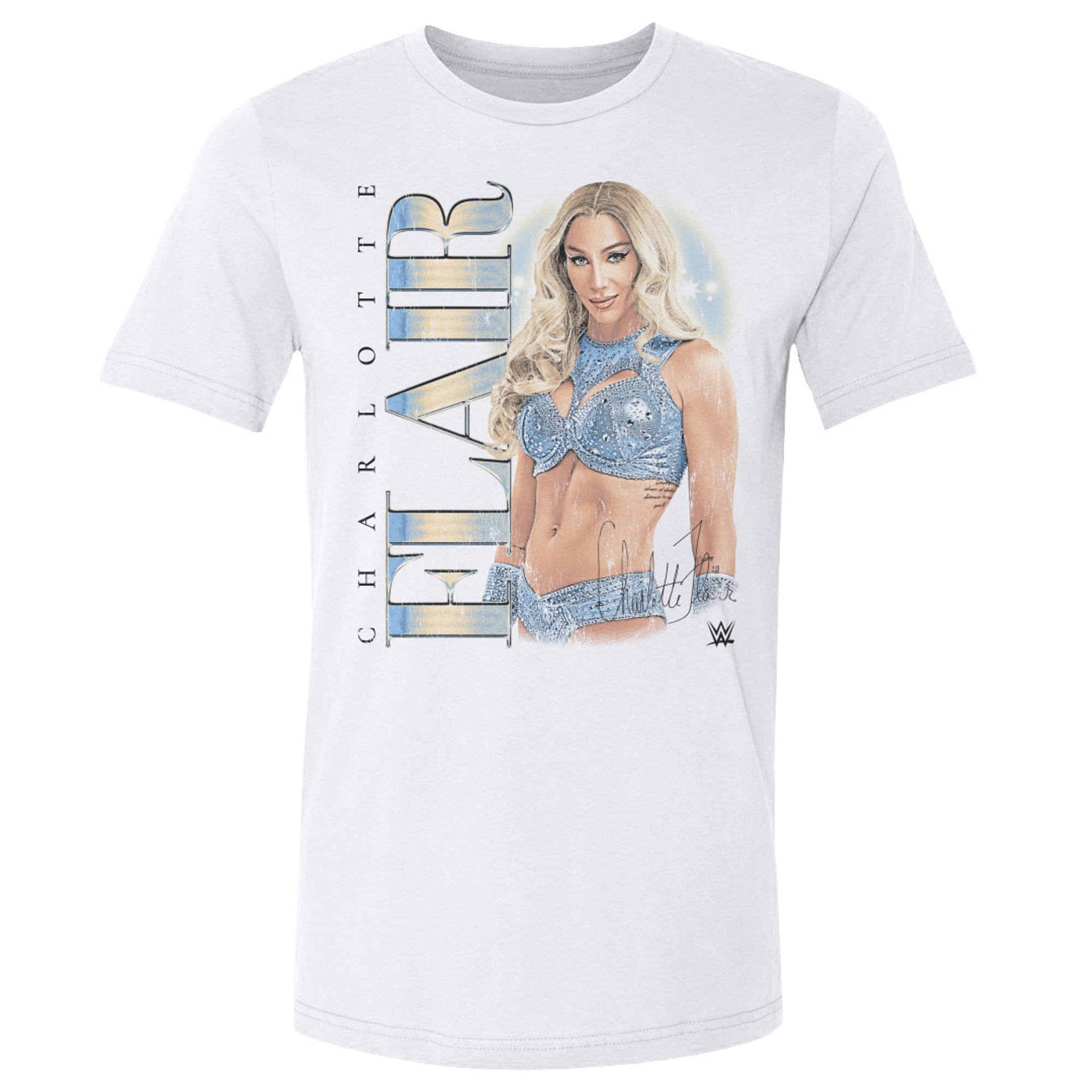 Men's 500 Level White Charlotte Flair Vintage T-Shirt