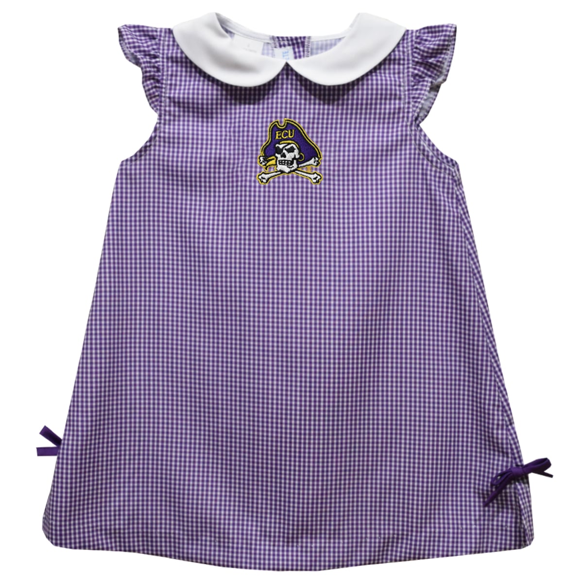 Infant Girls Vive La Fete Purple ECU Pirates Mini Check Pattern A-Line Dress