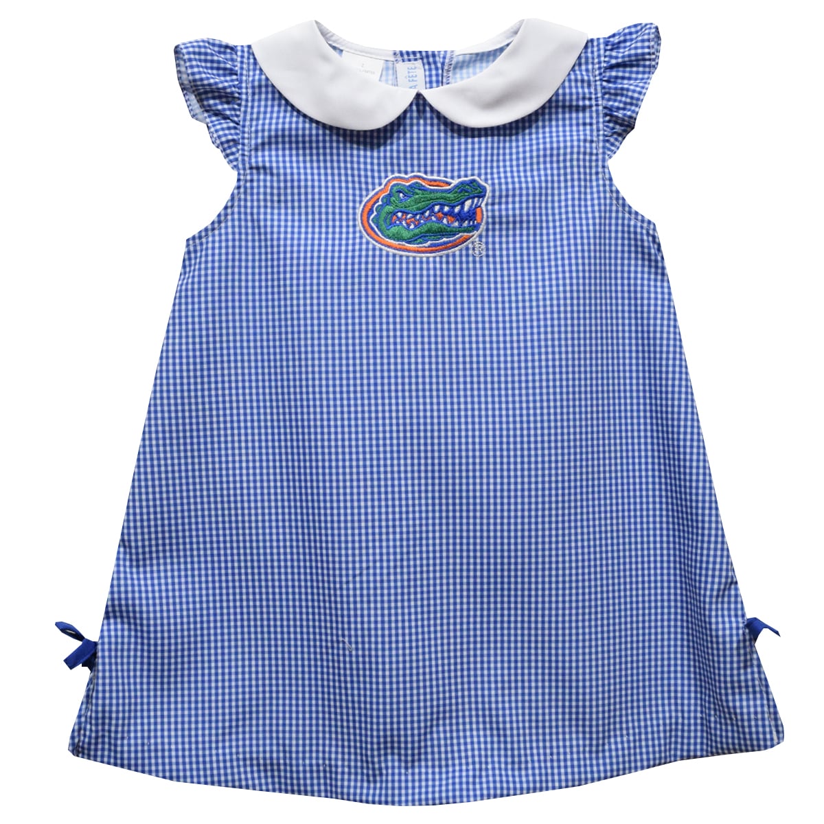 Infant Girls Vive La Fete Royal Florida Gators Mini Check Pattern A-Line Dress
