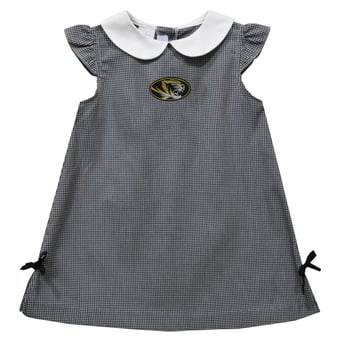 Infant Girls Vive La Fete Black Missouri Tigers Mini Check Pattern A-Line Dress