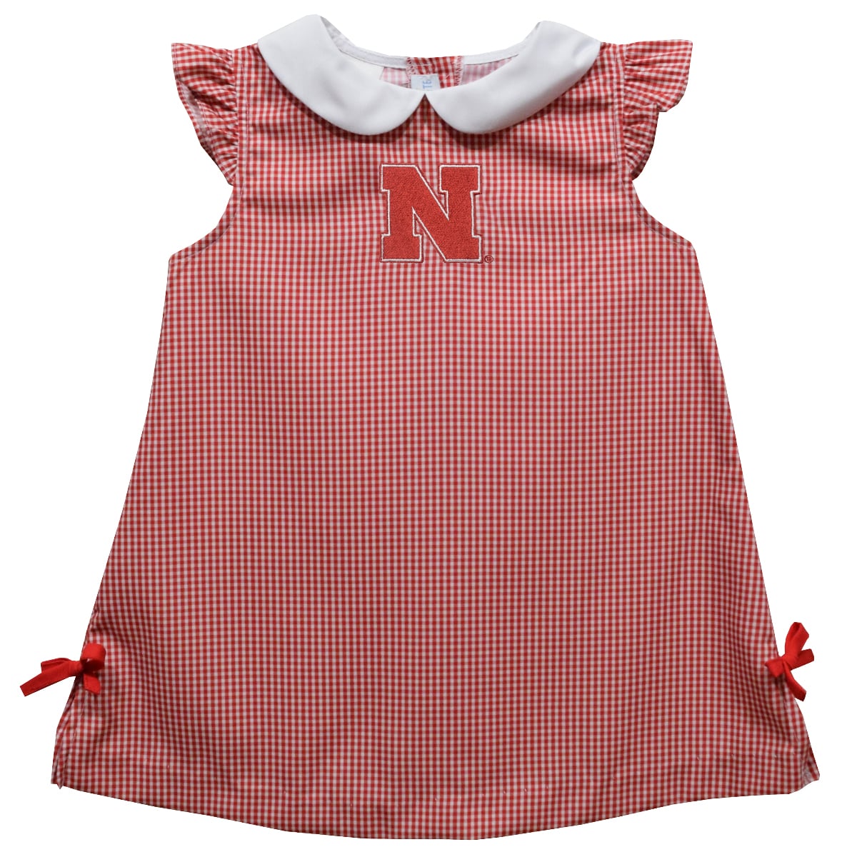Toddler Girls Vive La Fete Red Nebraska Huskers Mini Check Pattern A-Line Dress