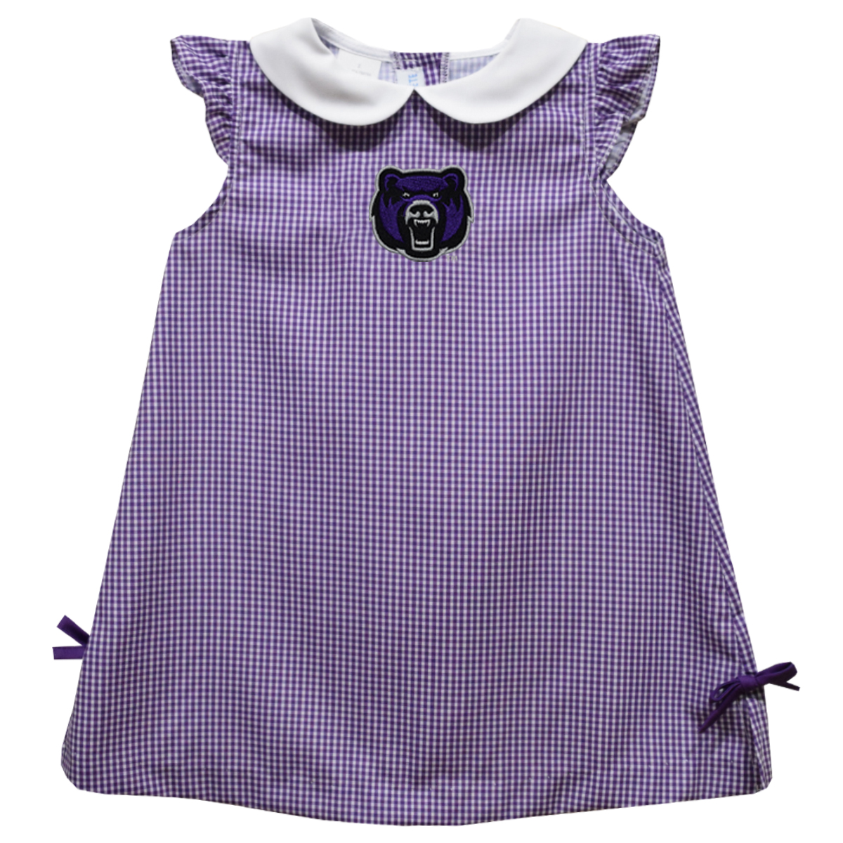 Toddler Girls Vive La Fete Purple Central Arkansas Bears Mini Check Pattern A-Line Dress Toddler Girls Vive La Fete Purple Central Arkansas Bears Mini Check Pattern A-Line Dress