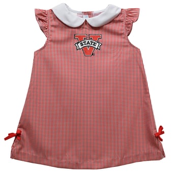 Toddler Girls Vive La Fete Red Valdosta State Blazers Mini Check Pattern A-Line Dress