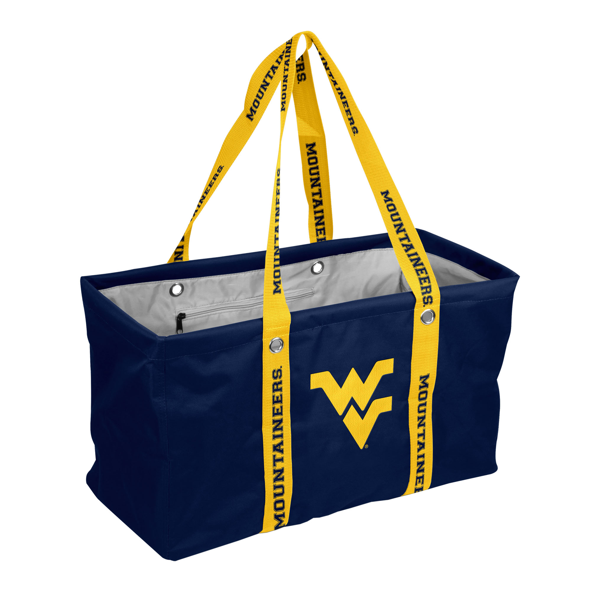Logo Brands West Virginia Mountaineers Picnic Caddy with Wordmark Strap