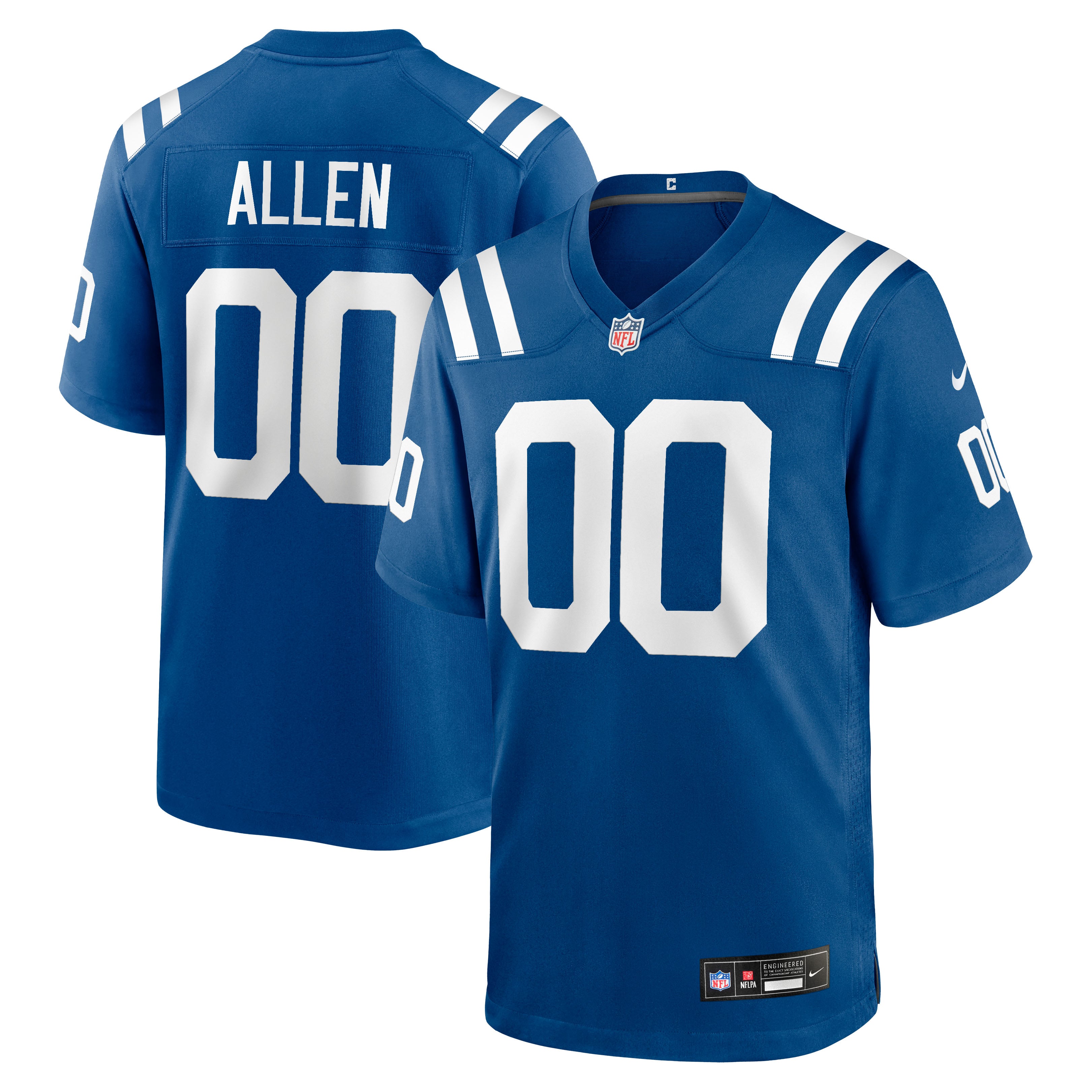 Men's Nike CJ Allen Royal Indianapolis Colts Game Jersey